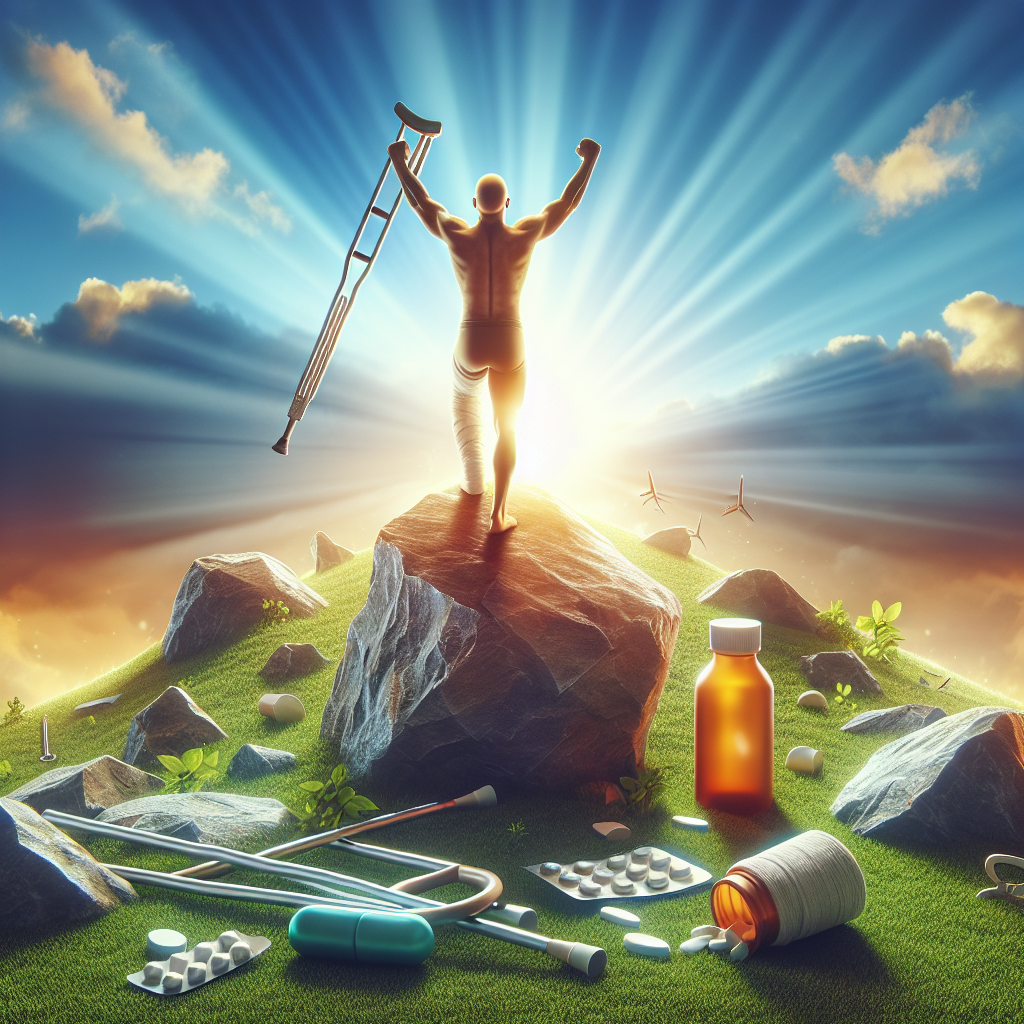 Graphic depiction of an individual showing recovery signs in the last stages of sciatica.