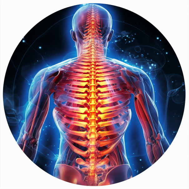 Illustration showing the progression of a bulging disc to a herniated disc with increased pain symptoms.