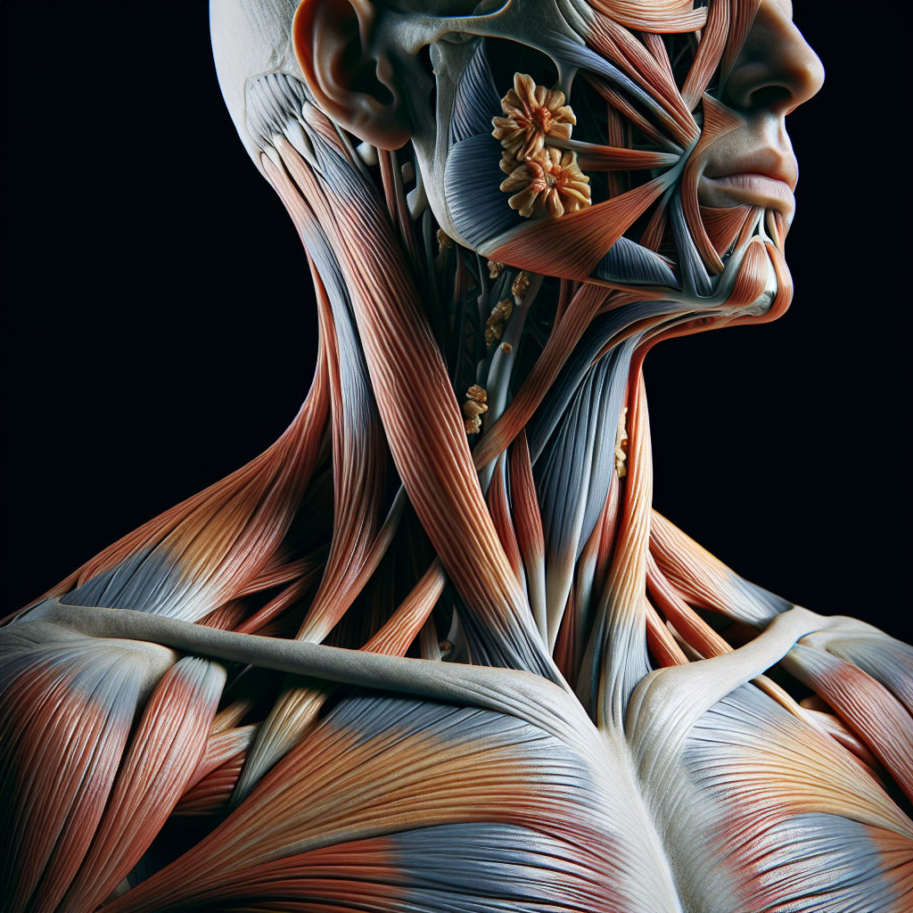 Anatomical illustration of the scalene muscles in the neck, showing their position and relation to surrounding structures.