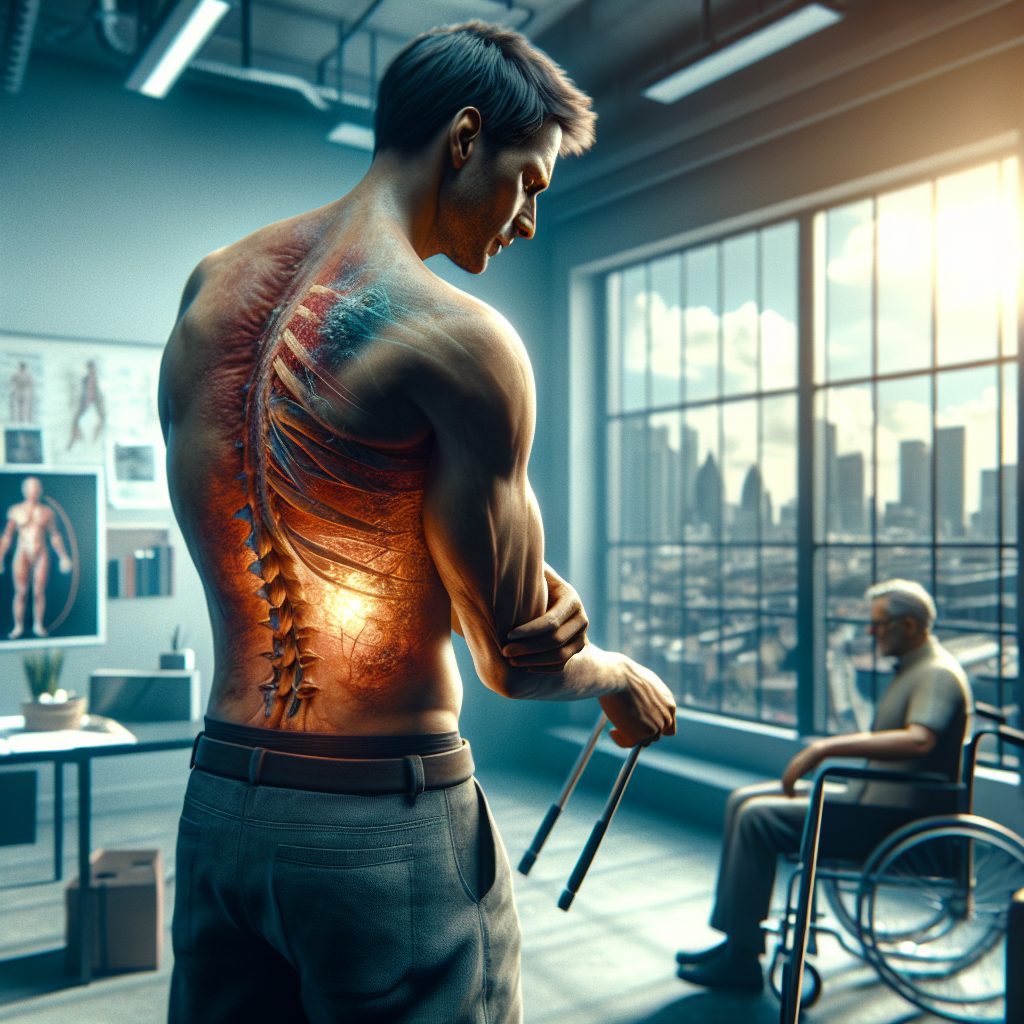 Illustration of a person experiencing reduced symptoms, indicating recovery from a medical condition.