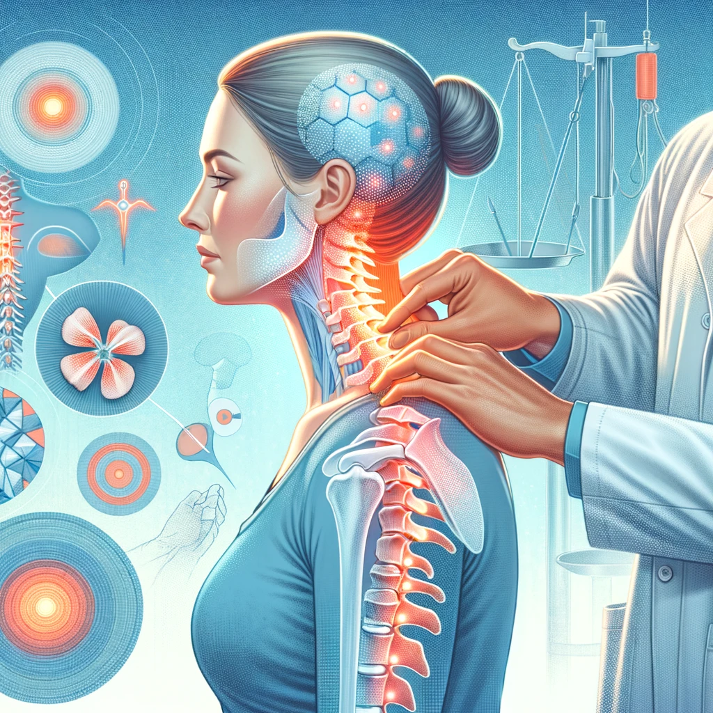 Chiropractor performing a neck adjustment