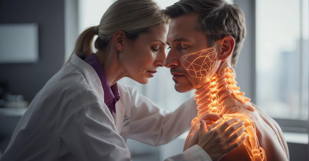 Chiropractor reading a scientific research study